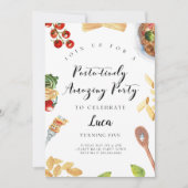 パスタディナイタリアンー誕生日招待状 招待状 (正面)