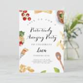 パスタディナイタリアンー誕生日招待状 招待状 (スタンド正面)