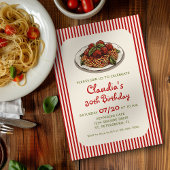 パスタディナーイタリアン誕生日招待状 招待状
