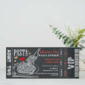 パスタディナーチョークバレンタインデーディナーパーティー 招待状 (スタンド正面)