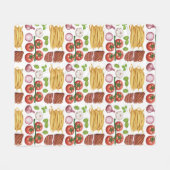 パスタパターンフリースブランケット フリースブランケット (正面(横))