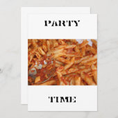 パスタパーティー時間招待状 招待状 (正面/裏面)