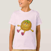 パスタポロ 寝転がって 疲れて 消耗しきった Tシャツ (正面)