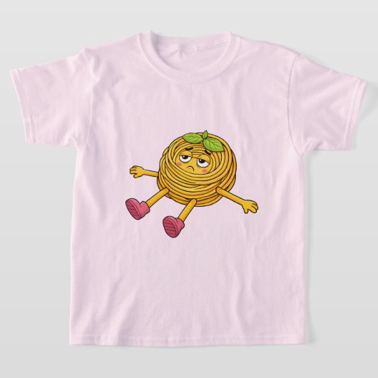 パスタポロ 寝転がって 疲れて 消耗しきった Tシャツ (レイダウン)