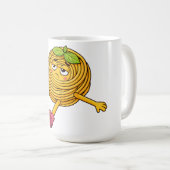 パスタポロ 寝転がって 疲れ果てた Tシャツ コーヒーマグカップ (正面右)