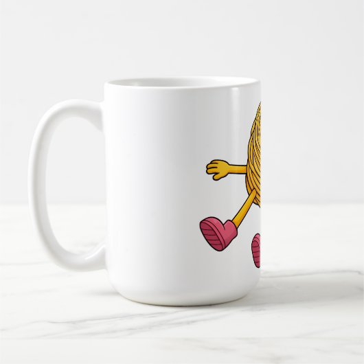 パスタポロ 寝転がって 疲れ果てた Tシャツ コーヒーマグカップ (左)