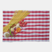 パスタマッシュルームトマトキッチンタオル キッチンタオル (横)