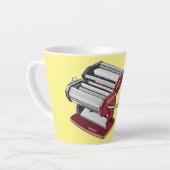 パスタメーカー漫画イラストレーション カフェラテマグ (左アングル)