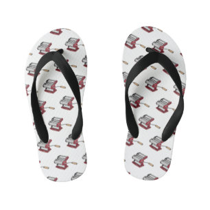 パスタメーカー漫画イラストレーション キッズビーチサンダル