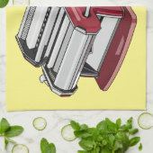 パスタメーカー漫画イラストレーション キッチンタオル (折り畳み)