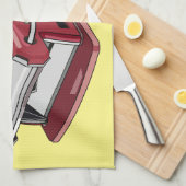 パスタメーカー漫画イラストレーション キッチンタオル (四つ折り)