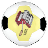 パスタメーカー漫画イラストレーション サッカーボール (回転)