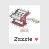 パスタメーカー漫画イラストレーション シール (シート)