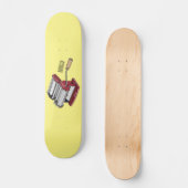 パスタメーカー漫画イラストレーション スケートボード (正面)