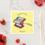 パスタメーカー漫画イラストレーション スタンダードカクテルナプキン (インサイチュ)