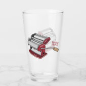 パスタメーカー漫画イラストレーション タンブラーグラス (裏面)