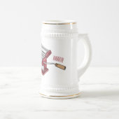 パスタメーカー漫画イラストレーション ビールジョッキ (正面右)