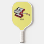パスタメーカー漫画イラストレーション ピックルボールラケット (裏面)