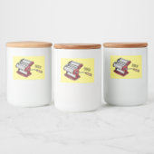 パスタメーカー漫画イラストレーション フードラベル (ボトル)