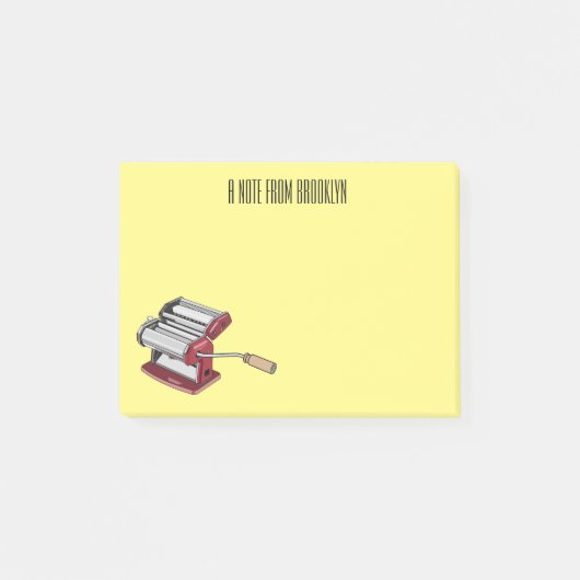 パスタメーカー漫画イラストレーション ポストイット (正面)