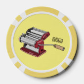 パスタメーカー漫画イラストレーション ポーカーチップ (裏面)