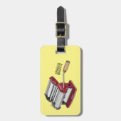 パスタメーカー漫画イラストレーション ラゲッジタグ (正面縦)