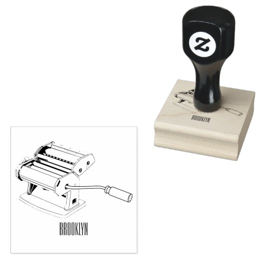 パスタメーカー漫画イラストレーション ラバースタンプ (押印)