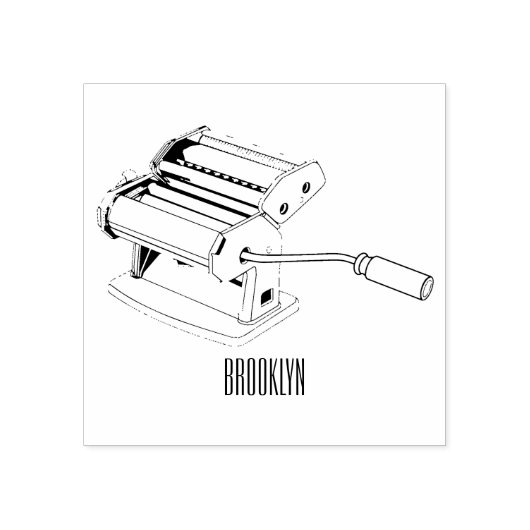 パスタメーカー漫画イラストレーション ラバースタンプ (インプリント)