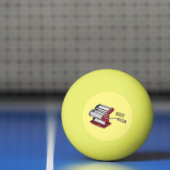 パスタメーカー漫画イラストレーション 卓球ボール (ネット)