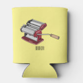 パスタメーカー漫画イラストレーション 缶クーラー (裏面)