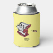 パスタメーカー漫画イラストレーション 缶クーラー (缶裏面)