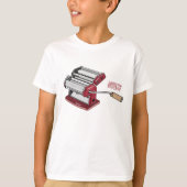 パスタメーカー漫画イラストレーション Tシャツ (正面)