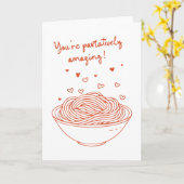 パスタラバーおもしろいズバレンタインアニバーサリーレッド引用文 カード (黄色い花)