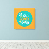 パスタラビスタおもしろいレトロキッチンタイポグラフィアート キャンバスプリント (インサイチュ (ウッドフロア))