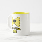 パスタラビスタベビー!かわいいパスタパン漫画 ツートーンマグカップ (正面左)