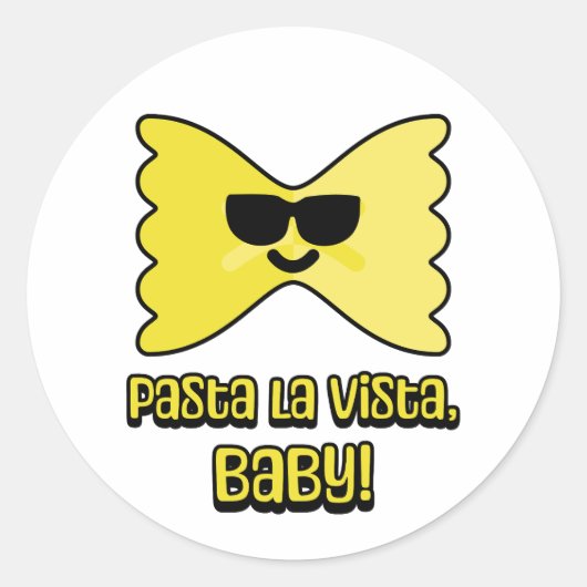 パスタラビスタベビー!かわいいパスタパン漫画 ラウンドシール (正面)