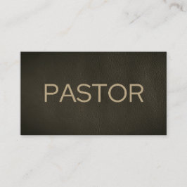 パスターくすんだ黒い革の教会 名刺