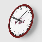 パスターグレークロスラウンドクロック ラウンド壁時計 (傾斜)
