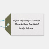 パスターパーソナライズされた誕生日記念日クリスマス ギフトタグ (裏面横)