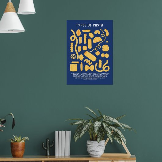 パスタ型キッチンデコール ポスター (リビング1)
