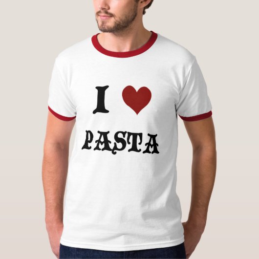 パスタ大好き メンズTシャツ Tシャツ (正面)