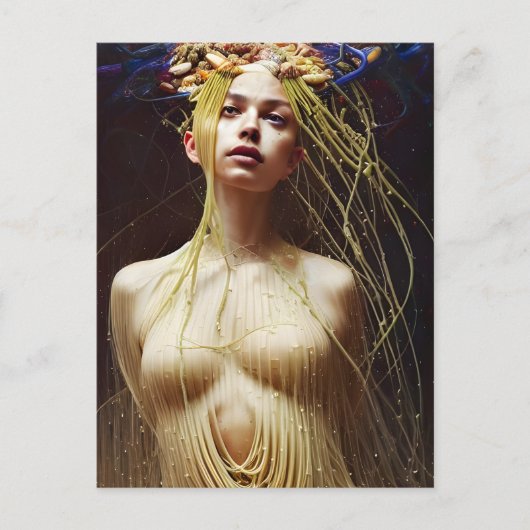 パスタ女神はがき ポストカード (正面)