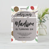 パスタ料理誕生日パーティーの招待 招待状 (スタンド正面)