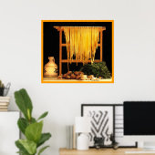 パスタ料理 ポスター (ホームオフィス)