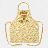 パスタ時間は何時でもパターン両面デザイン エプロン (正面)