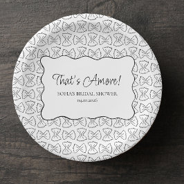 パスタ柄が愛を語る イタリアン ブライダルシャワー ペーパープレート