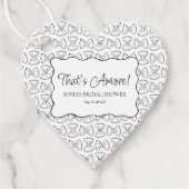パスタ柄のイタリアンウェディングシャワーテーマ「That's Amore」 フェイバータグ (正面)