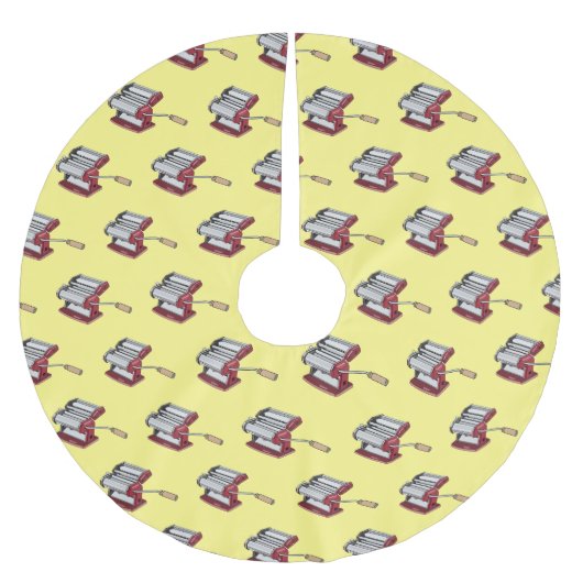 パスタ製造機の漫画イラスト ブラッシュドポリエステルツリースカート (正面)