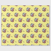 パスタ製造機の漫画イラスト ラッピングペーパー (フラット)