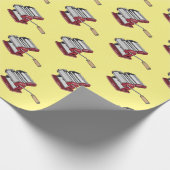 パスタ製造機の漫画イラスト ラッピングペーパー (角)